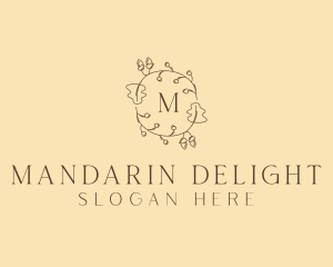 Autumn Leaf Wreath logo design