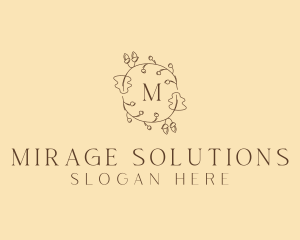 Autumn Leaf Wreath logo design