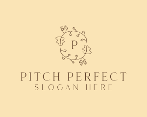 Autumn Leaf Wreath logo design