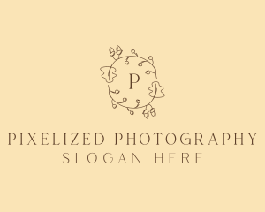 Autumn Leaf Wreath logo design