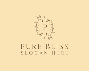 Autumn Leaf Wreath logo design