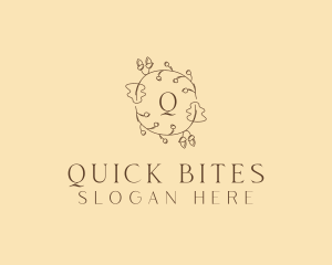 Autumn Leaf Wreath logo design