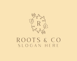 Autumn Leaf Wreath logo design