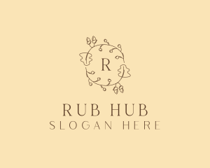 Autumn Leaf Wreath logo design