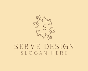 Autumn Leaf Wreath logo design