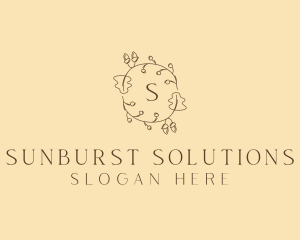 Autumn Leaf Wreath logo design