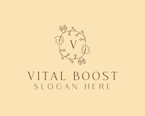 Autumn Leaf Wreath logo design