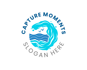 Surfing Water Wave logo
