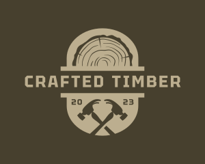 Wood Hammer Carpentry  logo design