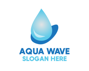 Water Droplet Beverage  logo design