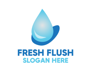 Water Droplet Beverage  logo design