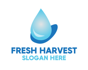 Water Droplet Beverage  logo design