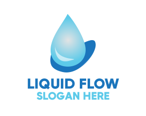 Water Droplet Beverage  logo design