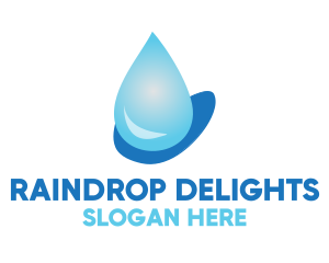 Water Droplet Beverage  logo design