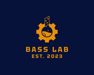 Mechanical Laboratory Flask  logo design