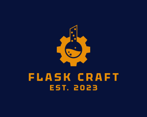 Mechanical Laboratory Flask  logo design