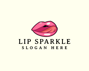 Sensual Woman Tongue logo design