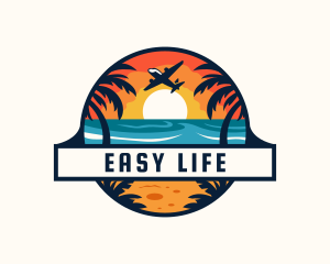 Beach Travel Tourism Logo