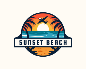 Beach Travel Tourism logo design