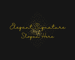 Cursive Yellow Feminine  logo design