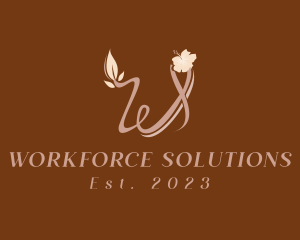 Wellness Flower Letter W  logo design