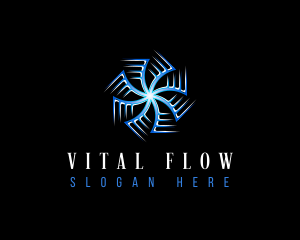 HVAC Wind Ventilation logo design