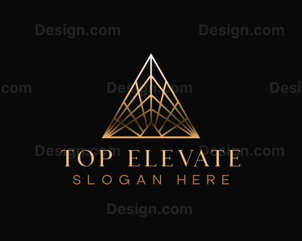 Luxury Art Deco Pyramid Logo