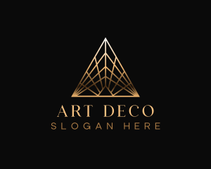 Luxury Art Deco Pyramid logo design