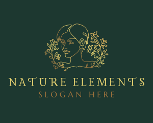 Natural Cosmetics Lady logo design