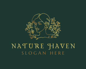 Natural Cosmetics Lady logo design