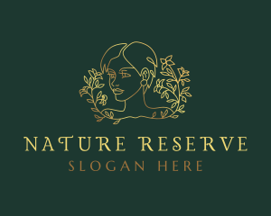 Natural Cosmetics Lady logo design