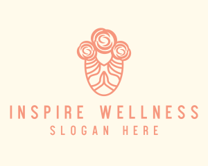 Feminine Rose Wellness logo design