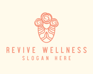 Feminine Rose Wellness logo design