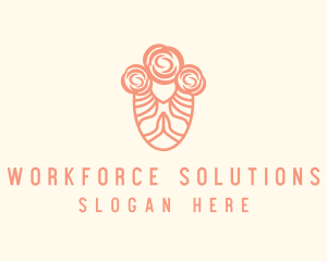 Feminine Rose Wellness logo design