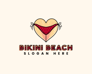 Sexy Heart Bikini logo design