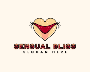 Sexy Heart Bikini logo design