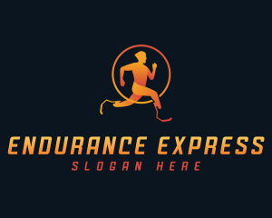 Prosthetic Disability Runner logo design