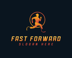 Prosthetic Disability Runner logo design