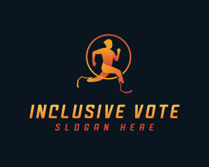 Prosthetic Disability Runner logo design