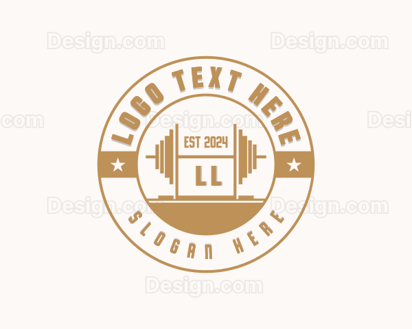 Barbell Fitness Gym Logo