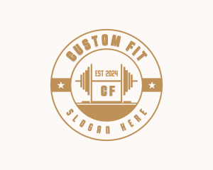 Barbell Fitness Gym logo design