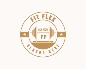 Barbell Fitness Gym logo design