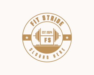 Barbell Fitness Gym logo design