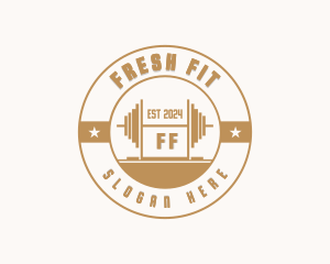 Barbell Fitness Gym logo design