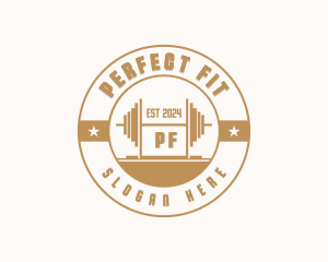 Barbell Fitness Gym logo design