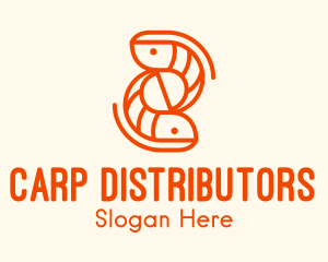 Fish Shrimp Carp logo design