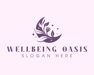 Flower Moon Spa logo design