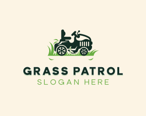 Grass Mowing Lawn Mower logo