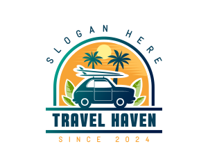 Surfer Tourist Car Travel logo
