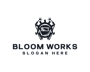 Welding Blowtorch Machinist logo design